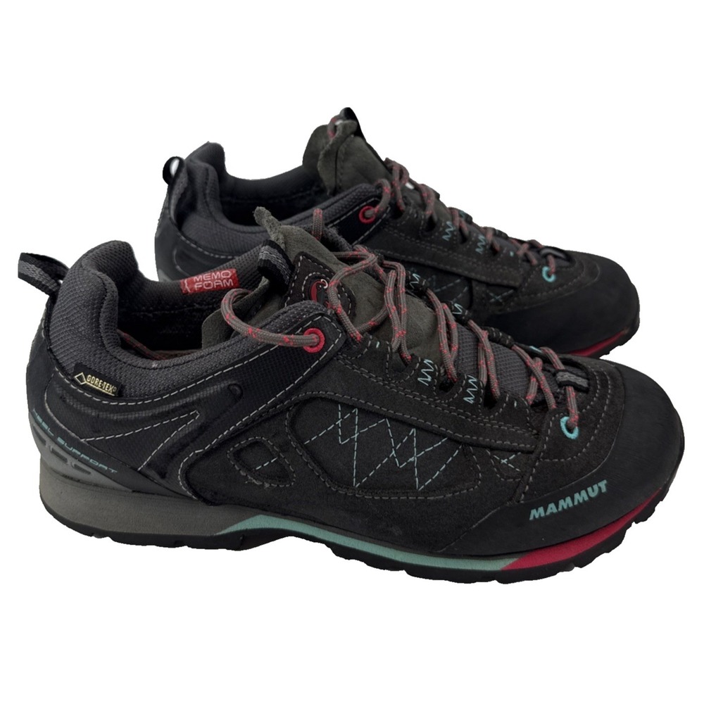 Mammut Ridge Low GTX Hiking Shoes Women 9 Gore-Tex Vibram Waterproof Leather
